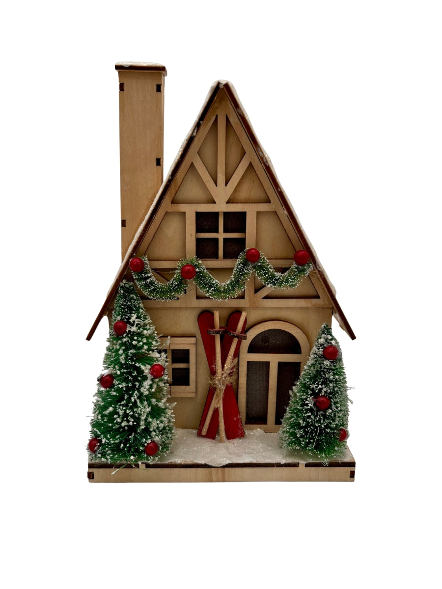 Lighted House Tabletop w/ Chimney